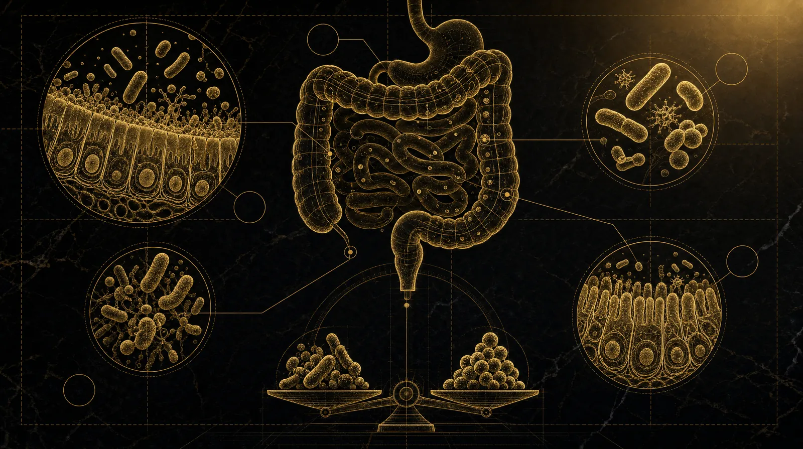 How probiotics work — illustrated blueprint