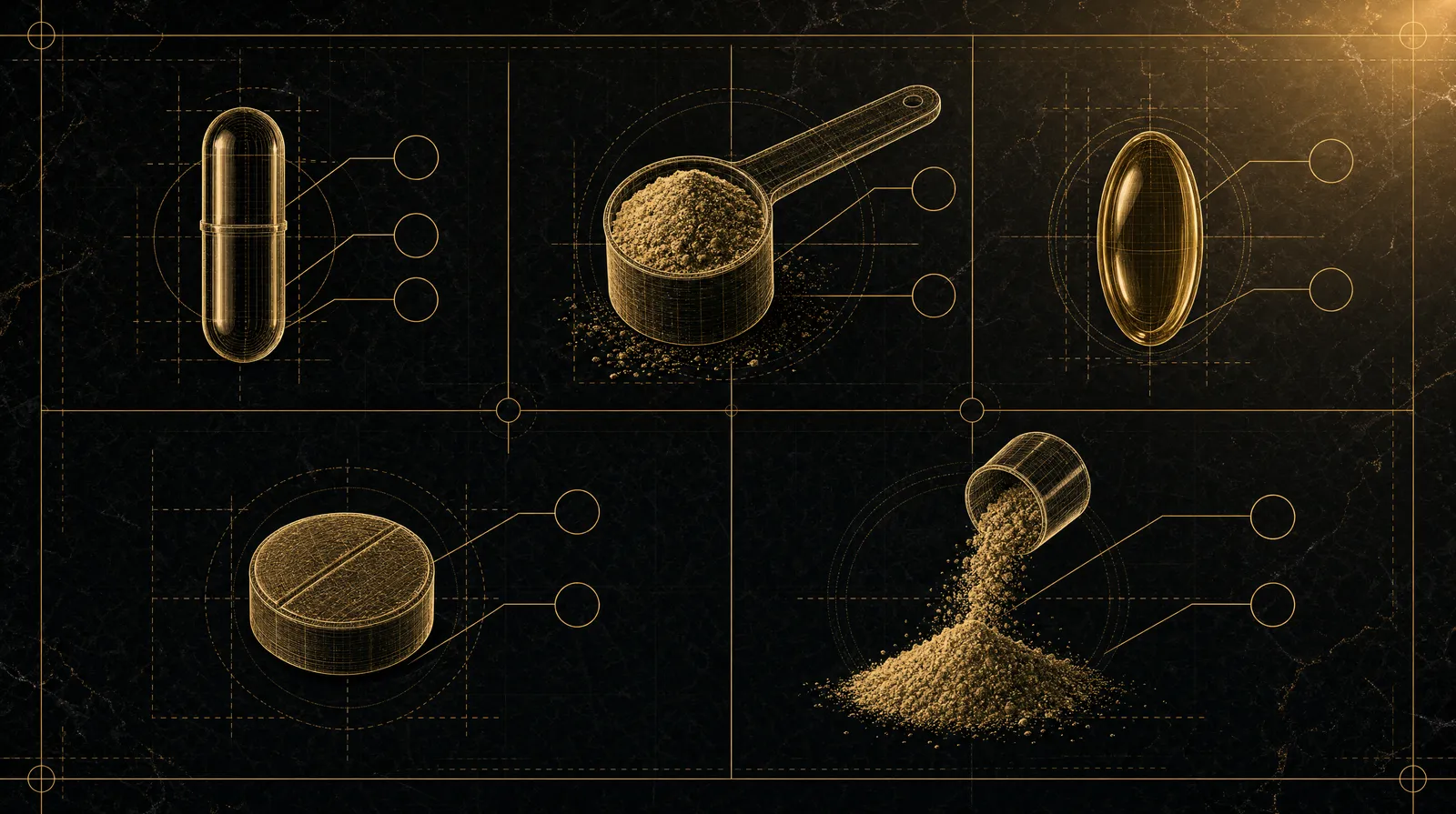 How muscle-growth supplements actually work — illustrated blueprint