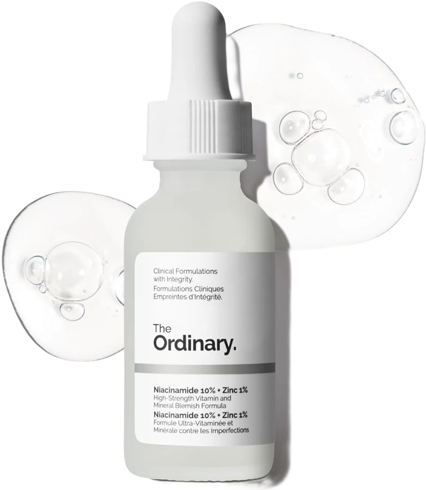 The Ordinary Niacinamide 10% + Zinc 1% serum, 30 ml dropper bottle — from Amazon listing