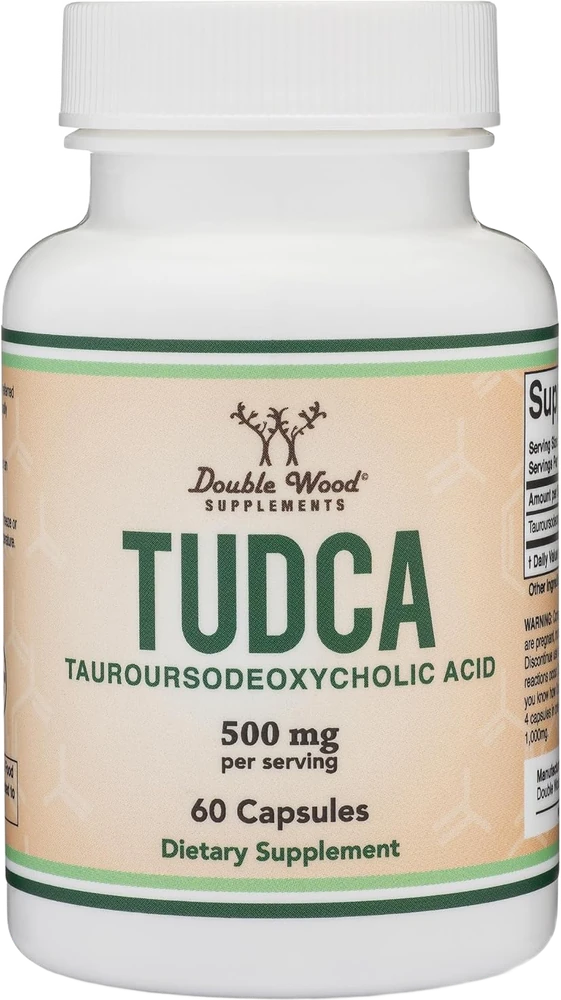 Double Wood TUDCA Bile Salts, 60 Capsules (500mg per 2-cap serving)