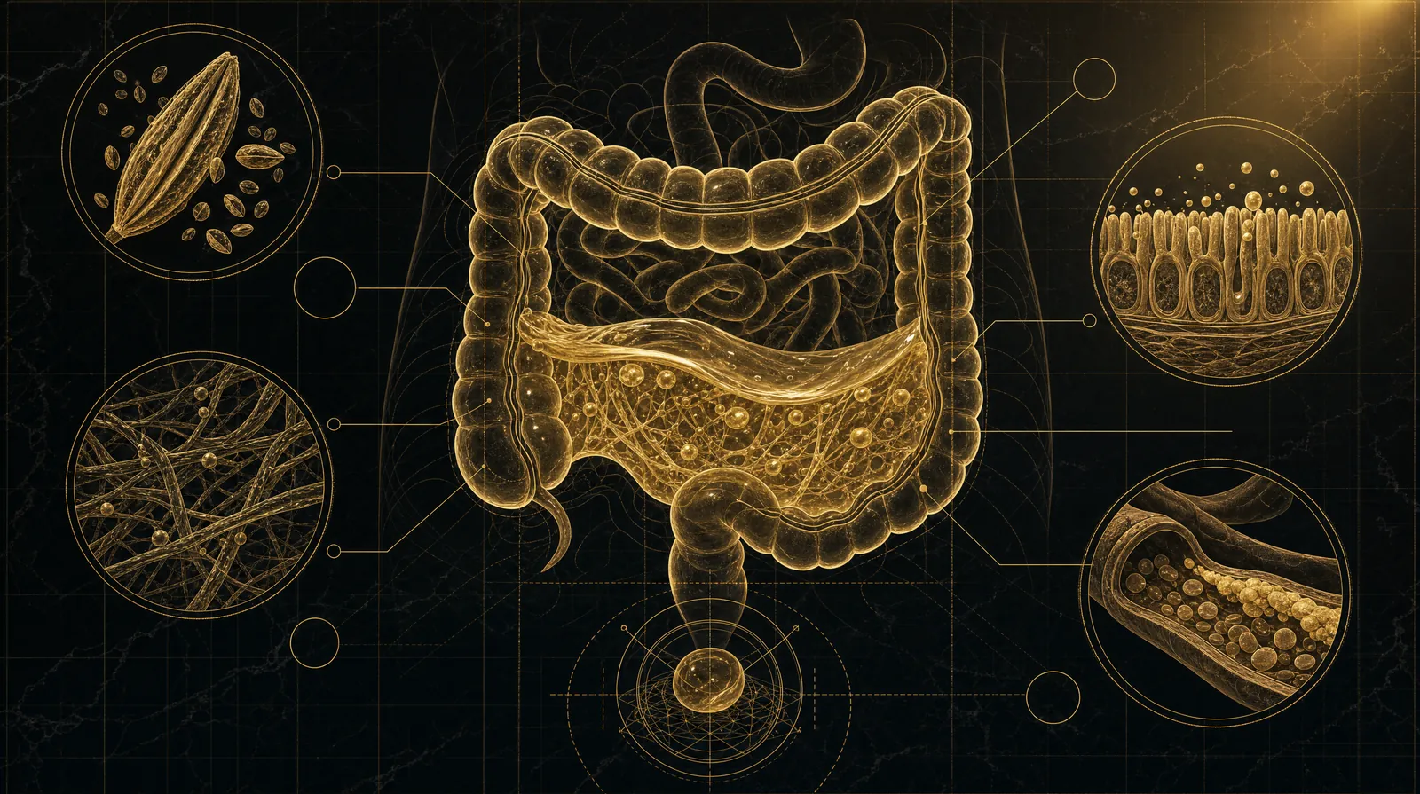 How psyllium works — illustrated blueprint