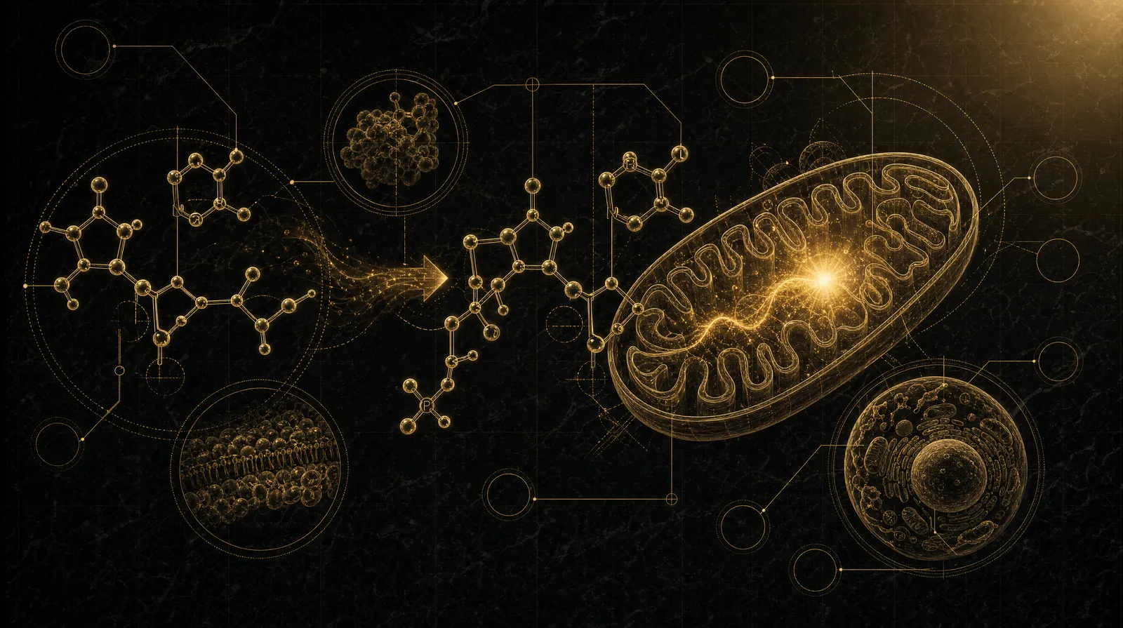 How NMN / NAD+ boosters work — illustrated blueprint