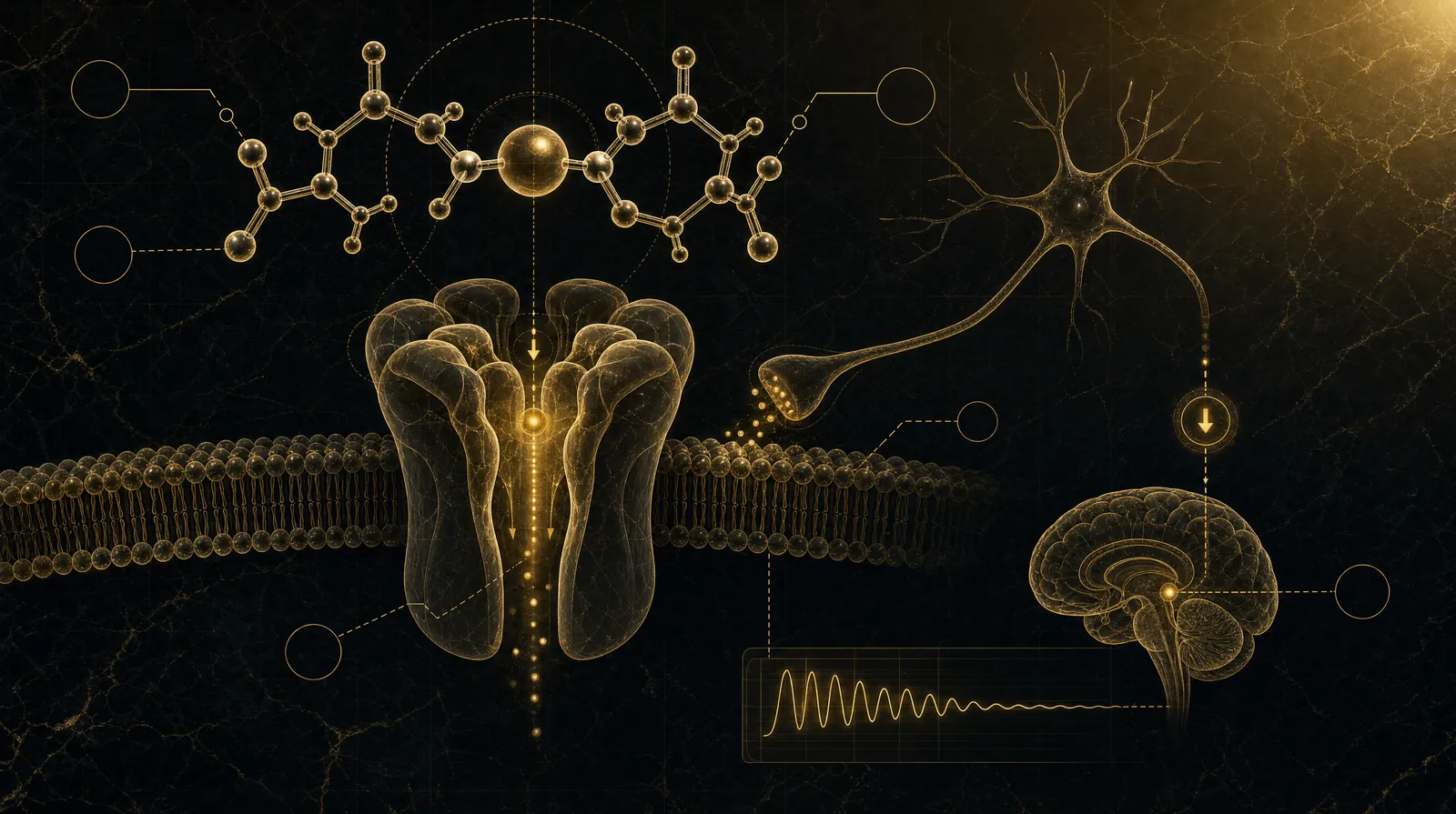 How magnesium glycinate calms the anxiety circuit — illustrated blueprint