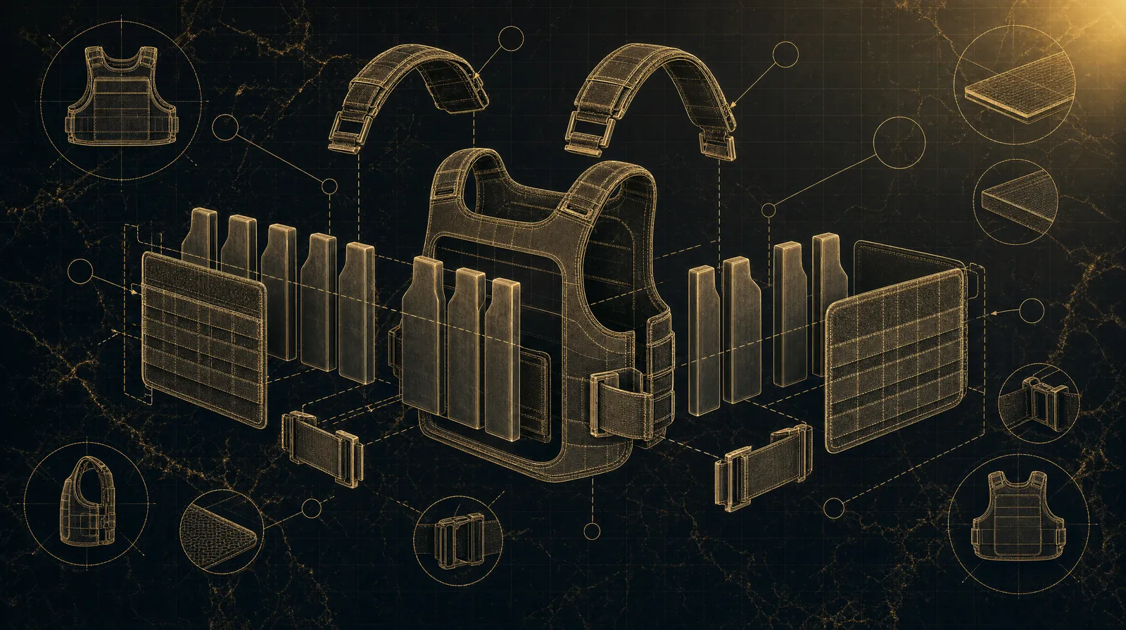 How a weighted vest builds and maintains muscle — illustrated blueprint
