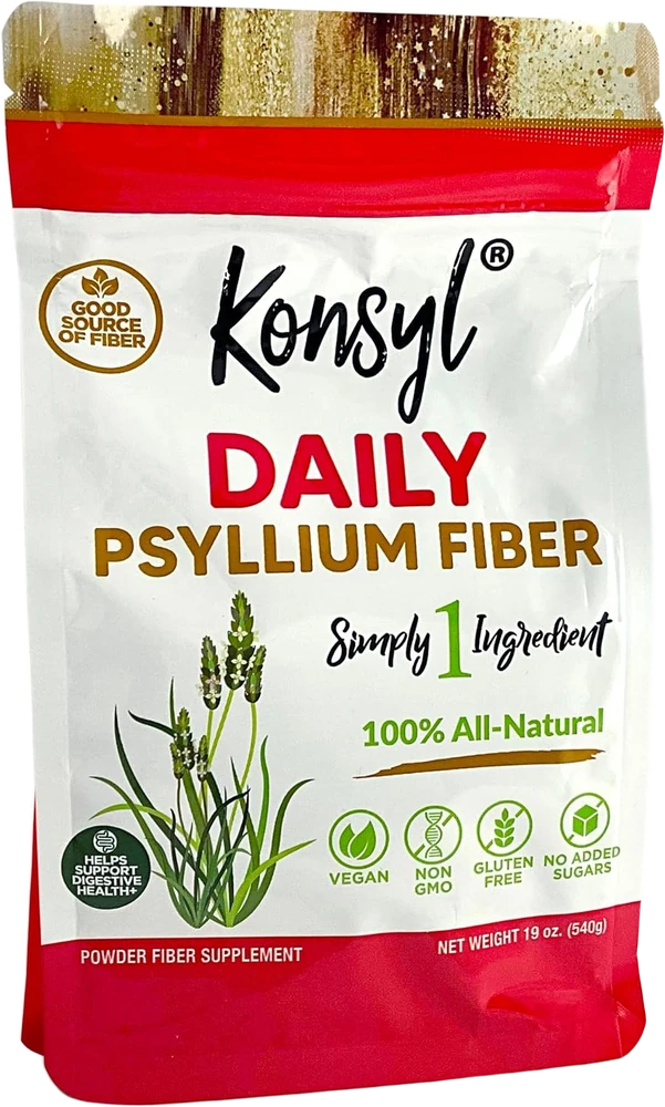 Konsyl Daily Psyllium Fiber Powder, Unflavored