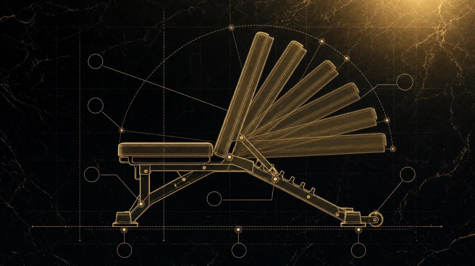 How a weight bench builds muscle — illustrated blueprint