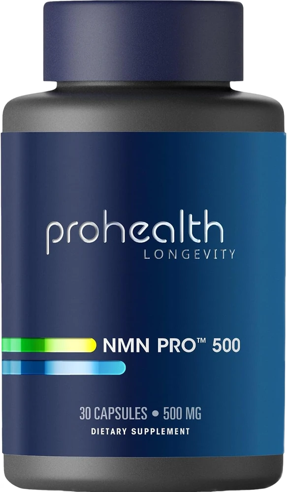 ProHealth Longevity NMN Pro 500 with Uthever NMN, 30-capsule bottle — from the Amazon listing