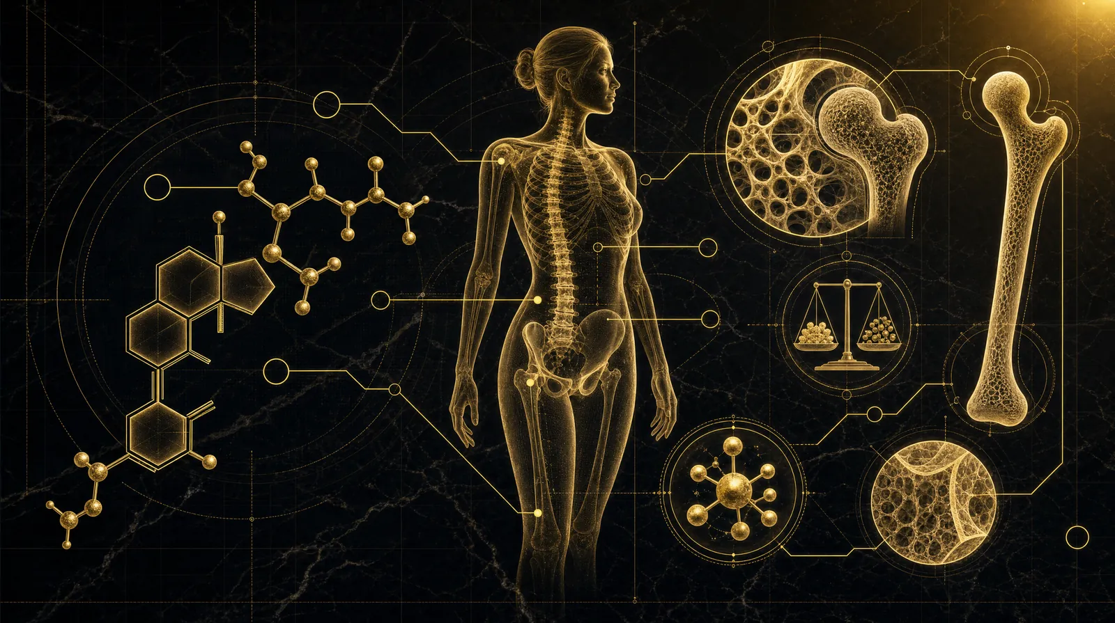 How vitamin D works in women — illustrated blueprint